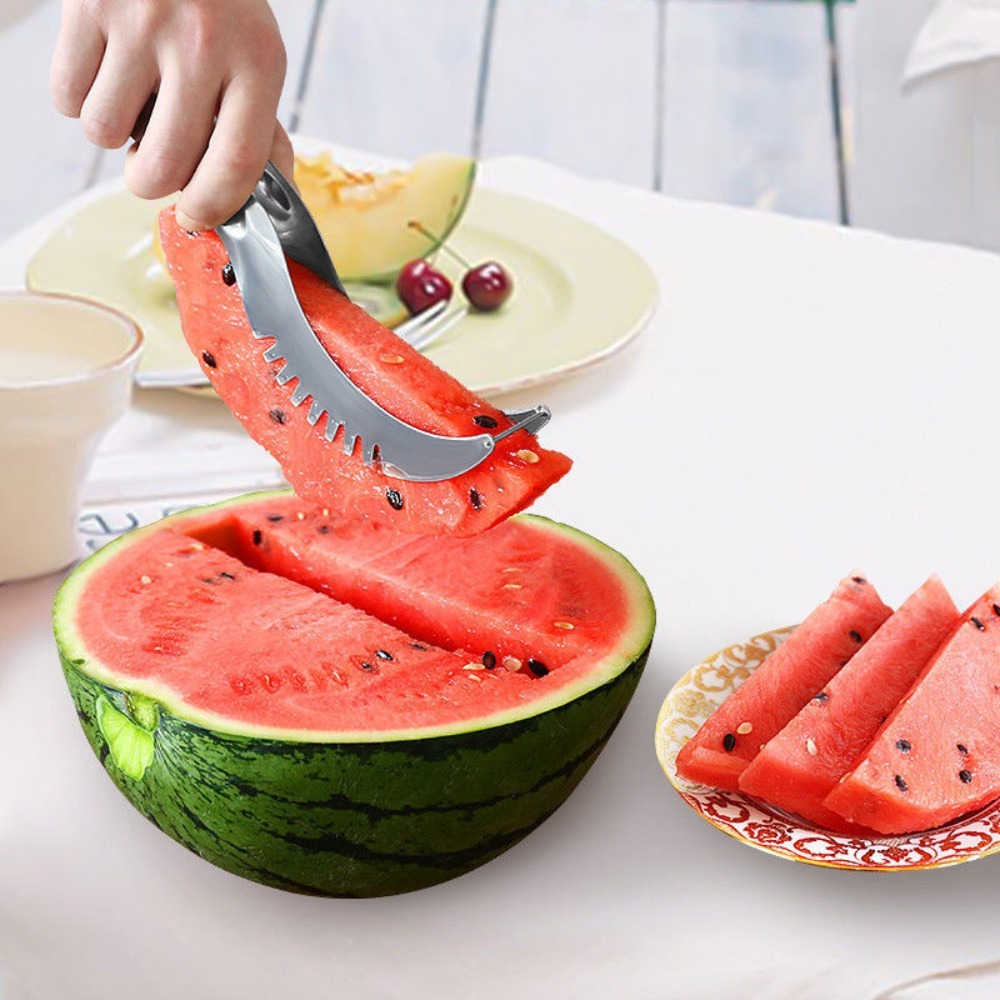 Watermelon Slicer Cutter - Paslanmaz Çelik Karpuz Dilimleme Plastik Sarma