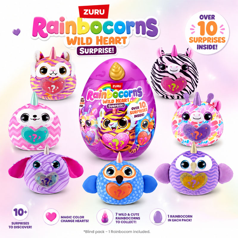 Kitchen Gadgets For Kids - ZURU Rainocorns Vahşi Kalp Sürpriz Gökkuşağı