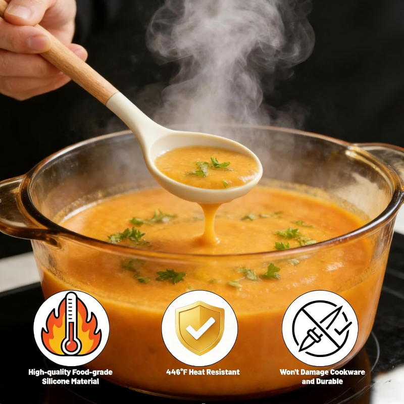 Ahşap Saplı Silikon Mutfak Ger - Kitchen Gadgets And Appliances incelemesi ve fiyatı