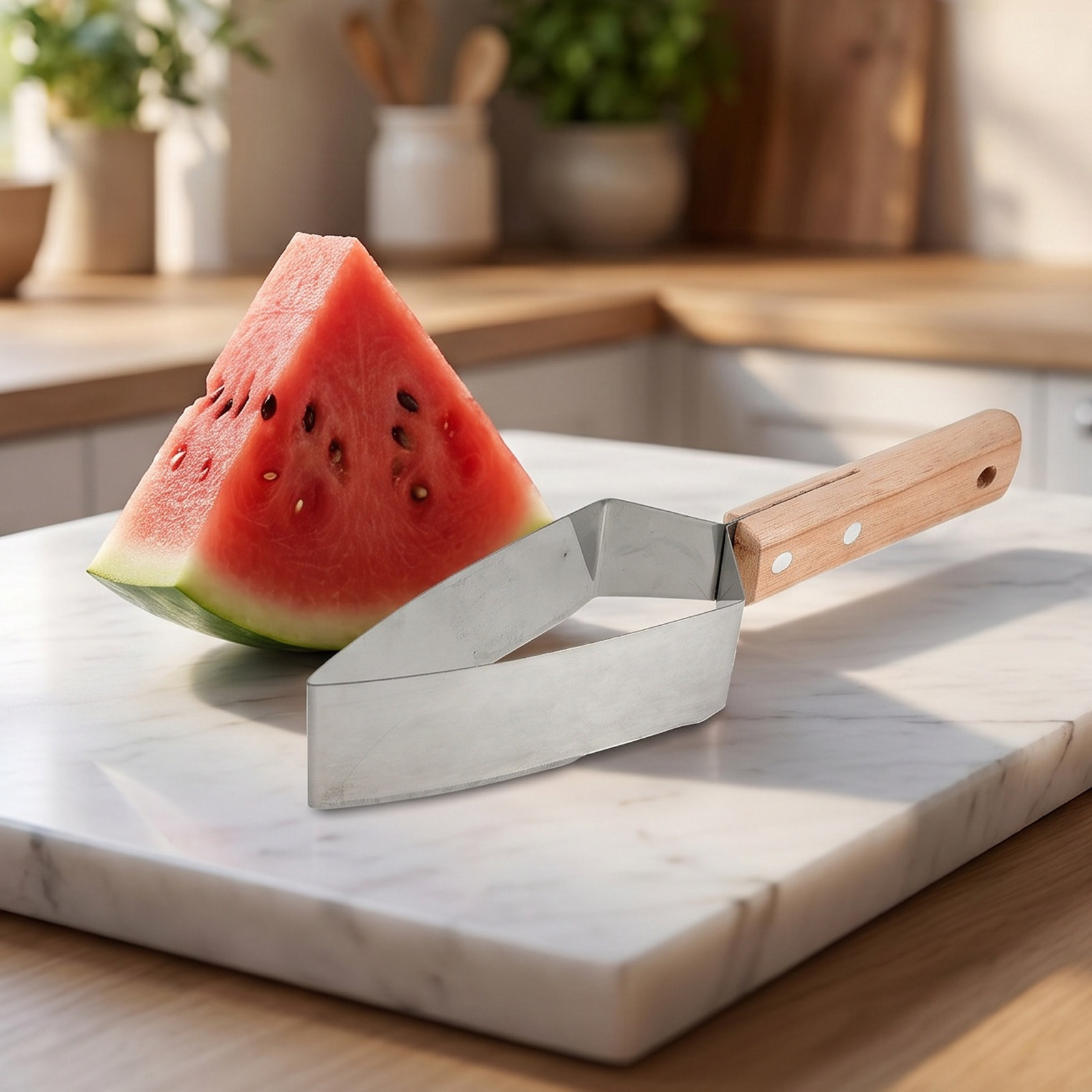 Paslanmaz Çelik Üçgen Şeftali  - Watermelon Slicer Cutter incelemesi ve fiyatı